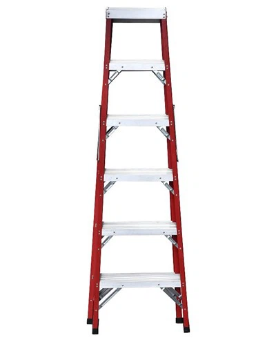6-stopenjska lestev iz steklenih vlaken z aluminijasto zgornjo ploščo